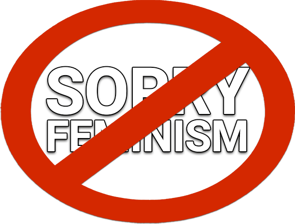 not sorry feminism logo